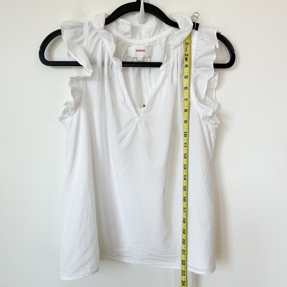 XiRENA White Ruffle Sleeve V-Neck Blouse - Picture 10 of 14